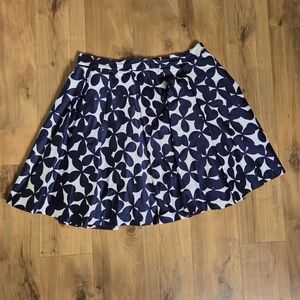 INC International Concepts Navy and White Skater Skirt